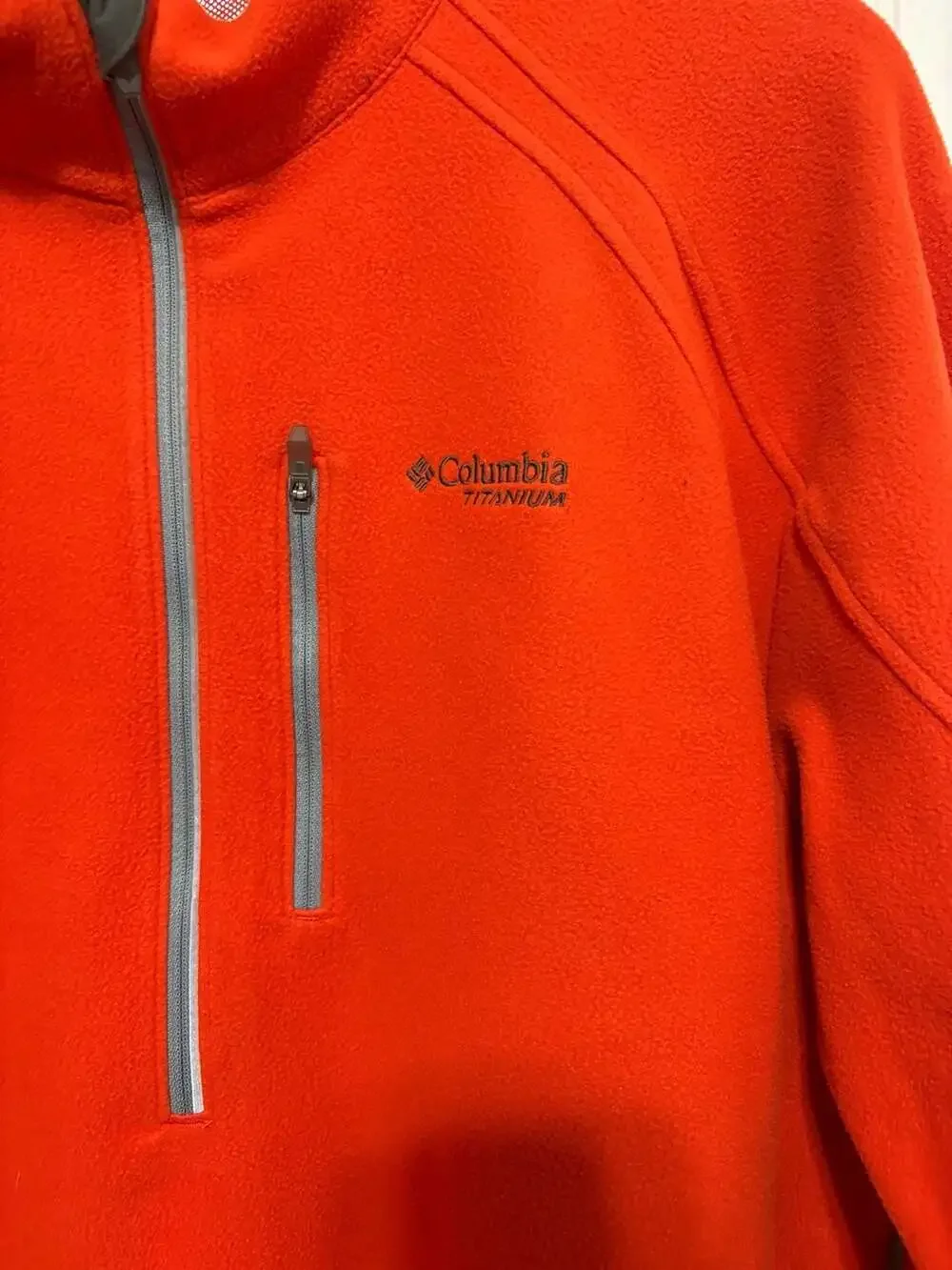 Columbia Titanium Omni-Heat 1/2 Zip Fleece Pullover Orange Men's XXL - Picture 2 of 7